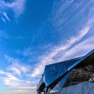 Confluence Museum in Lyon Foto stock