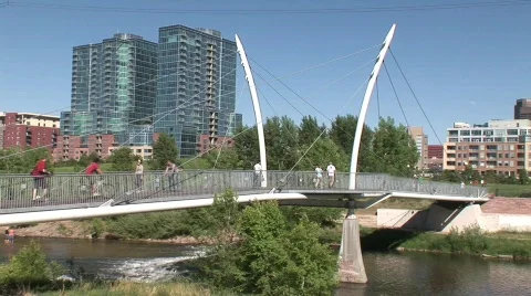 Confluence Park, Denver Video stock 378967