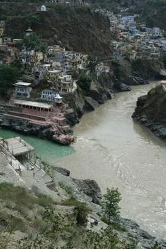 Confluence of Two Rivers Stock Photos