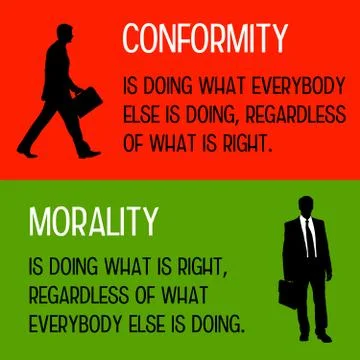 Conformity and morality Stock Illustration