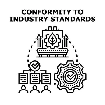 Conformity to industry standards concept for quality control Ilustração Stock
