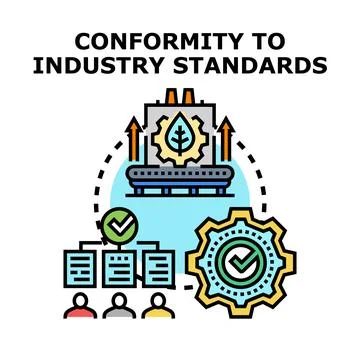 Conformity to industry standards concept for quality control Ilustração Stock