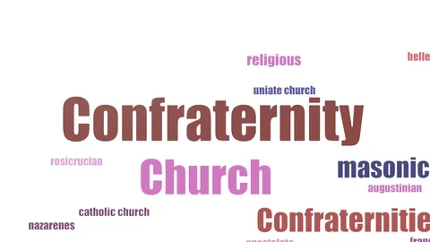 Confraternity Word Cloud Animated On White Background 库存影片 103669026