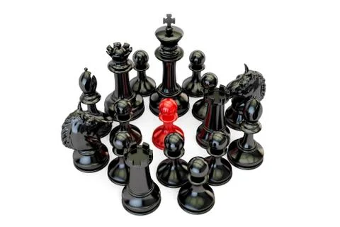 Confrontation and opposition concept. 3D rendering Stock Illustration