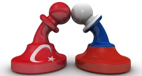 The confrontation between the Russian Federation and Turkey. The concept Stock-Illustration