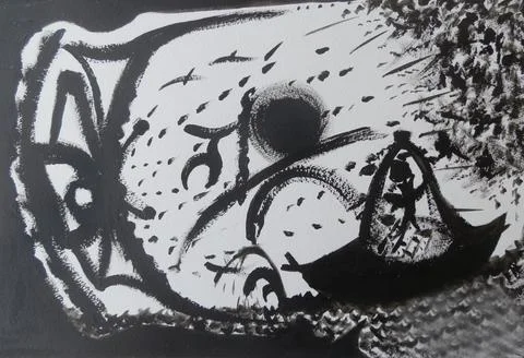 Confrontation in black and white Stock Illustration