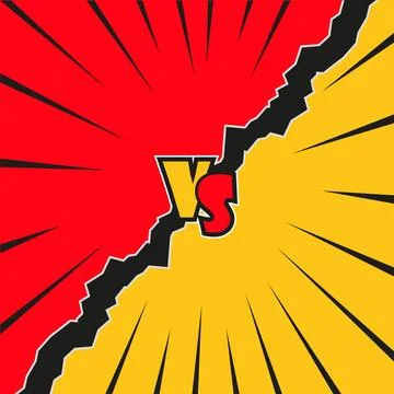 Confrontation rays background in flat style, vector Illustrazione stock
