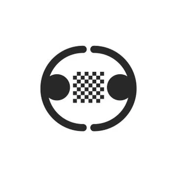 Confrontation of two persons rivals on a chessboard concept brainstorming, ma Stock-Illustration