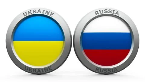 Confrontation UA RU Stock Illustration