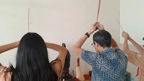 Confucian Pray Stock Footage 295324500