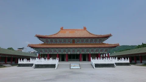 Confucius Temple Complex with the main Building, 4K hyperlapse Stock Footage 117578755