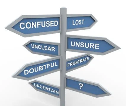 Confused and lost Stock Illustration