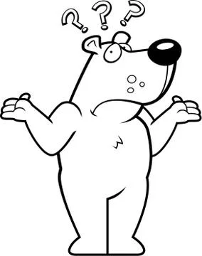 Confused Bear Stock Illustration