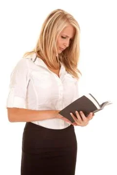 Confused book study Stock Photos