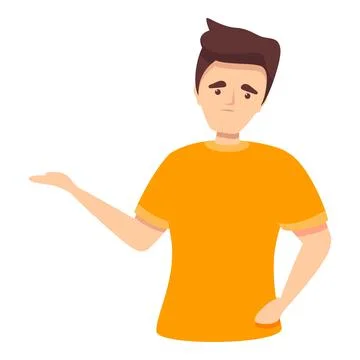 Confused boy icon cartoon vector. Strategy choice Illustrazione stock