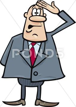 Confused businessman Stock Illustration