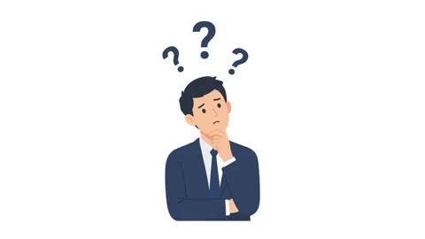 Confused Businessman with Question Marks Animation Green Screen 4K Vídeos de archivo 337522477