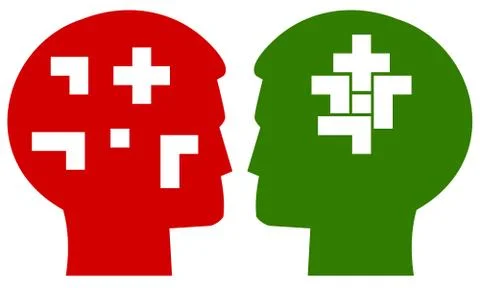 Confused clear mind Stock-Illustration