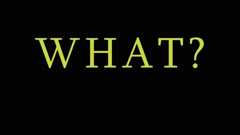 Confused concept with repeated text question against black background for c.. Video stock 343407698