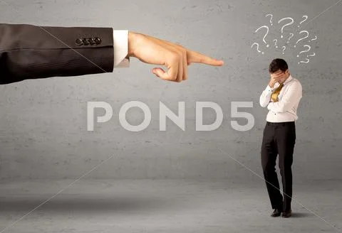 Confused employee getting order from boss Stock Photos