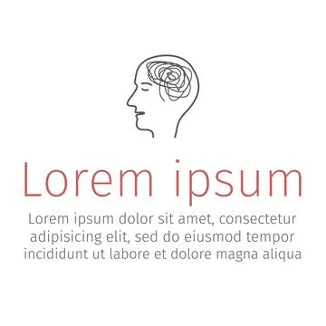 Confused head. Line icon. Vector illustration イラスト素材