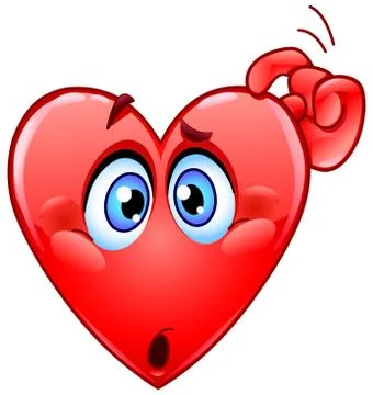 Confused heart Stock Illustration