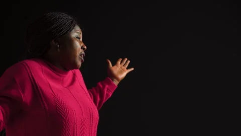 Confused lady doing i dont know gesture Stock Footage 250204919