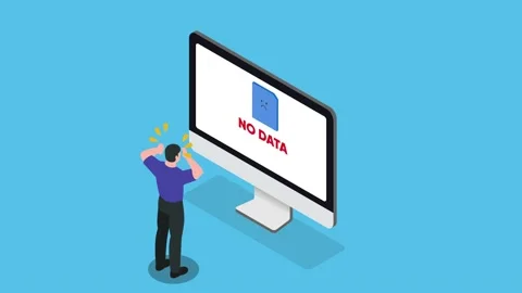 Confused man finding his data has been erased - no data Stock Footage 231092907