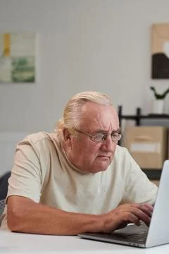 Confused Man Installing Application Stock Photos