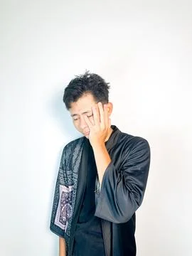 Confused Man Looking to the Side Stock Photos