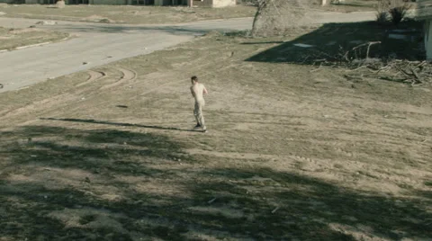 Confused Man Roams Outside Video stock 47923312