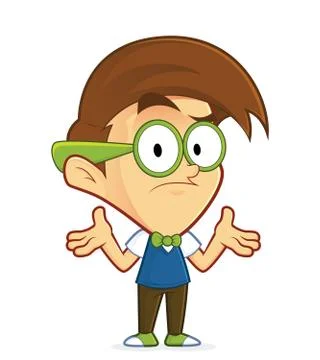 Confused nerd geek Stock Illustration