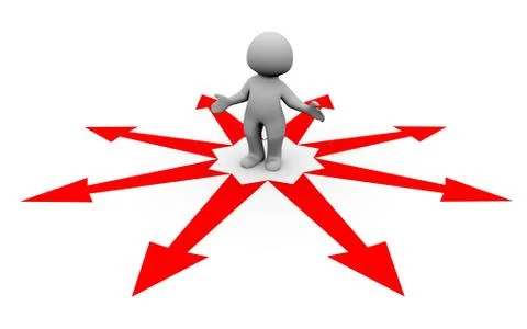 Confused person Stock Illustration