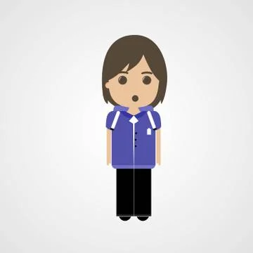 Confused Schoolboy Character Stock-Illustration