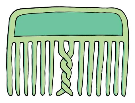 Confused tangled comb Stock Illustration
