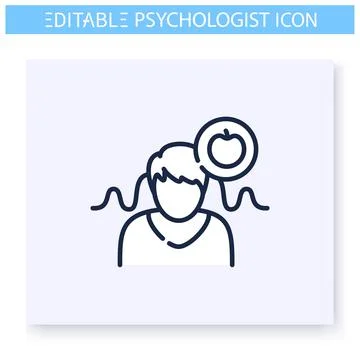 Confused things line icon. Editable illustration Stock Illustration