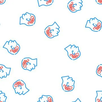 Confused thoughts vector seamless pattern Illustrazione stock