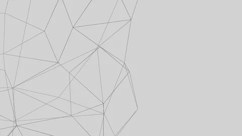 Confused wireframe network. Animated black shapes on grey background. Stock Footage 126653774