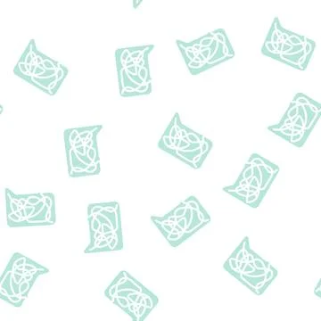 Confusing dialogue glyph vector seamless pattern 스톡 일러스트