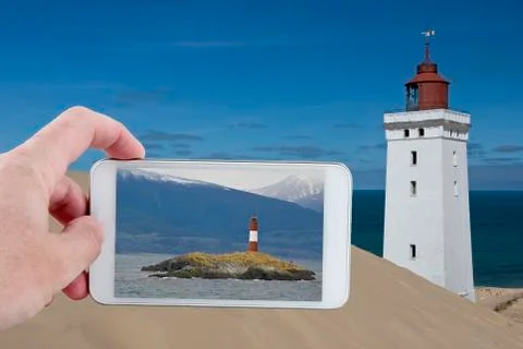 Confusing a Lighthouse to another Stock Photos
