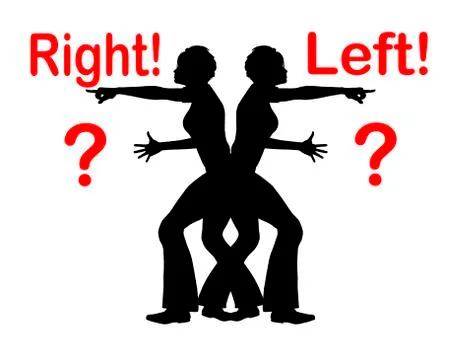 Confusing Right and Left Stock Illustration