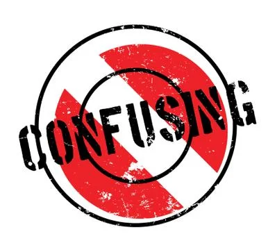 Confusing rubber stamp Illustrazione stock