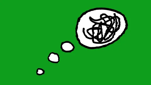 Confusing think bubble cartoon Stock Footage 313401131