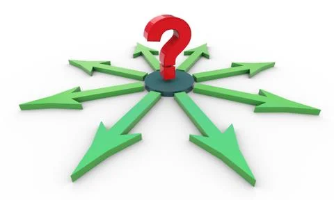 Confusion about decision. Stock Illustration