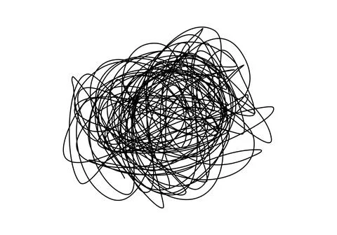 Confusion concept one line drawing. Vector illustration. Illustrazione stock