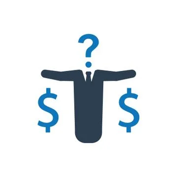 Confusion in Decision Making Icon Stock Illustration