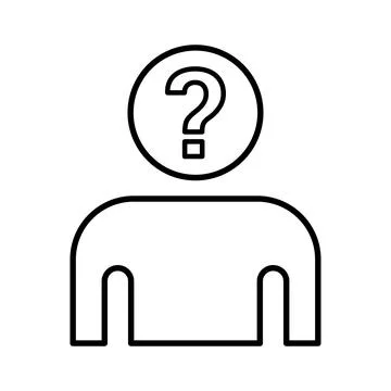 Confusion icon. simple vector graphics. Line, outline design. Stock Illustration