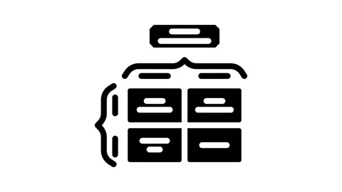 Confusion matrix machine learning glyph icon animation Stock Footage 326735719