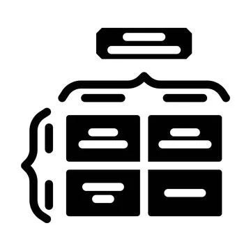 Confusion matrix machine learning glyph icon vector illustration 스톡 일러스트