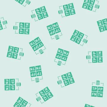 Confusion matrix machine learning glyph seamless pattern 库存插图